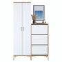 Hanah Home Soporte de Entrada Nogal y Blanco